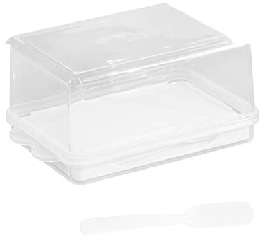 Cloche à beurre avec couvercle,Récipient fromage à beurre, Glacière rectangulaire pour réfrigérateur avec spatule Conservation des aliments beurrier Keeper Pour la cuisine à la maison