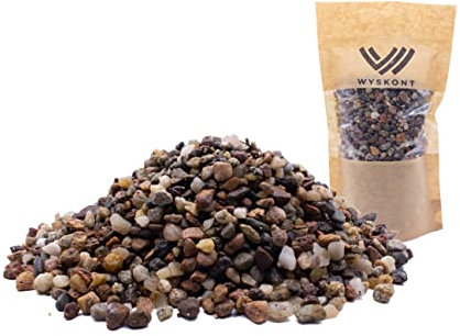 WYSKONT Gravier d'Aquarium - Sable d'Aquarium 10 kg - Sable d'Aquarium Deco - Gravier Décoratif - Gravier de Rivière - Cailloux de Jardin - Substrat d'Aquarium - Sable pour Terrarium - 5-10 mm