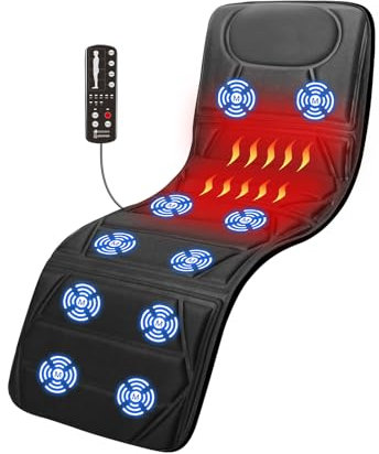 CooCoCo Full Body Massage Mat with Heat, Birthday Gifts for Dad, Mom, Women, Men, Husband, 10 Motors Vibrating Mattress, Back Massager for Neck and Shoulder