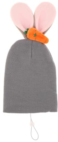 Oshhni Schnee-Skihelm-Abdeckung, Dekor, kreativ, waschbar, Skihelm-Abdeckungen, Grauer Hase