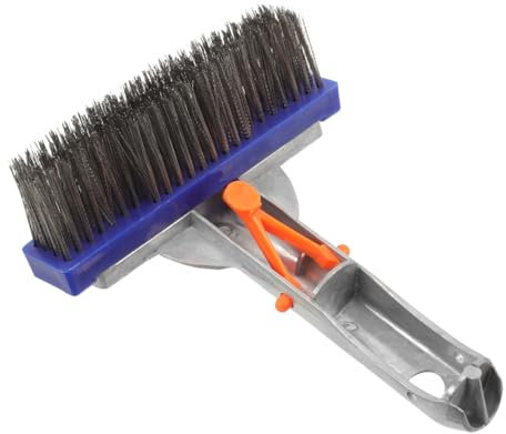 Toddmomy Poolfliesenbürste Spa- -bürste Poolalgen Pool Bequeme Bürste Reinigungsbürste Bürstenkopf Für Pool Poolbürstenkopf Böden, Stufen, Bürste Reinfegen Stahl Reinigungsmittel Aluminium