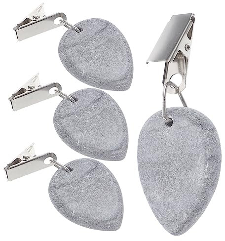 LIFKOME 4stücke Tischdeckengewichte Tropfenform Aus Grauem Marmor Outdoor-tischdekoration rutschfest Und Kratzfrei Kleine Klammern Für Garten Party Hochzeit Und Terrasse