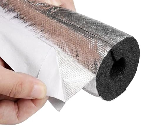 UYTOIZS Selbstklebende Rohrisolierung Isolierung Rohr Gummirohrdämmung Mit Alufolie Wärmeisolierung Rohr 22mm 27mm 34mm 42mm 48mm 60mm Isolierung Heizungsrohre (Color : Thick20mm, Size : ID42MM)