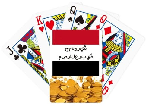 no/no Egypt International Spiritueller Text Englisch Gold Poker Spielkarte Klassisches Spiel