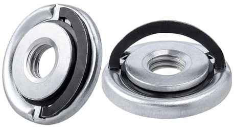 Angle Grinder Quick Release Nut – 2Pcs 45mm M14 Locking Flange Nut - Quick Clamping Retaining Nut for Most Angle Grinders, Replacement Pressure Plate Fastener