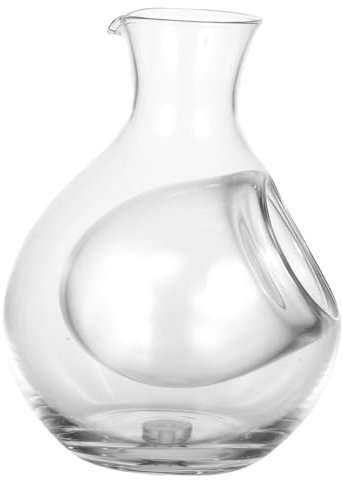 Ciieeo Glass Wine Decanter with Ice Pocket 300ml Japanese Cold Sake Carafe for Cocktail and Red Wine Serving