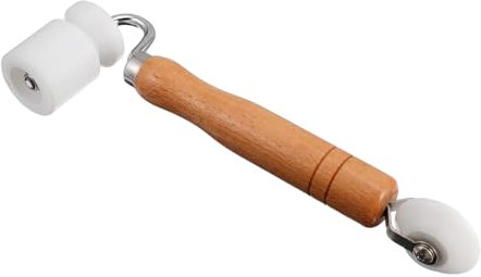 UKCOCO Nahtroller Tapetenwerkzeug Mit Holzgriff Bauwerkzeug Walzenrad Für Flache Tapetennähte Multifunktionales Konstruktionsroller Für Vinyl Folie Und Schalldämmung