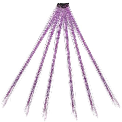 PACKOVE 6pezzi Extension per Capelli Clip di Extension Glitter Capelli per Intrecciare Elastiche Fili