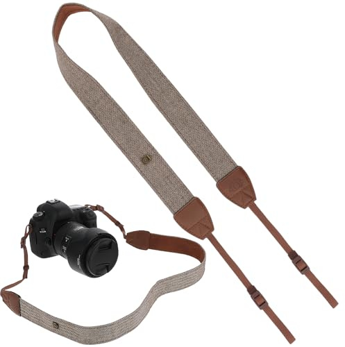 Camera Strap,Camera Neck Strap,Non-Slip Cameras Straps for Photographers Adjustable Leather Neck Shoulder Quick Release Cameras Straps 15cm/45.3in Crossbody DSLR SLR Universal