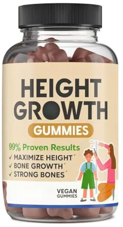 Gomitas para aumentar la altura, multivitaminas para adolescentes y adultos - Unisex - Vegano