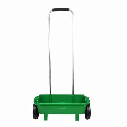 Resser Streuwagen, 12L, 44 cm Streubreite, Doppelschubbügel, beidseitiger Schnappverschluss, Stellhebel, korrosionsfeste Walze, Gehäuse aus bruchfestem Kunststoff