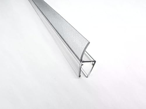 Kristhal Duschdichtung seitlich 200cm für 5-11mm Spaltmaß | 180° fluchtend Lippendichtung mit gewölbter Lippe | Vertikale Zwischendichtung für 6mm & 8mm Glas | Art.Nr. 5001