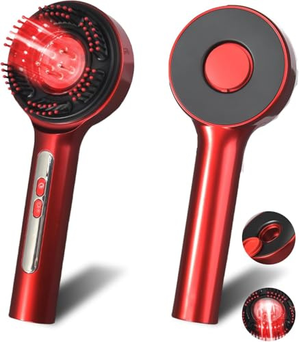 Cepillo estimulador del crecimiento del cabello, masajeador de aceite para el cabello, cepillo de aceite para cuero cabelludo, a prueba de IPX5, masajeador eléctrico del cuero cabelludo, 3 modos de