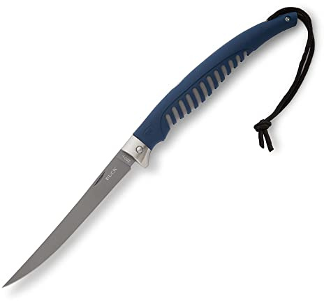 Buck 0220BLS Knives Silver Creek Folding Fillet Fishing Knife, Blue, 13 3/4-inch