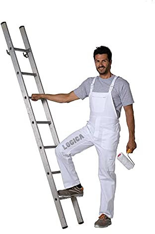 LOGICA Pettorina da lavoro 100% cotone 200gr Bianco 9035BIANCO - XXL, Bianco