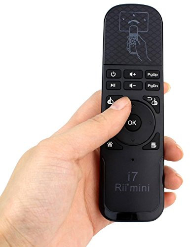 Rii Mini i7 Wireless - Media remote with Gyro Mouse for Smart TV, Mini PC (Android - Raspberry Pi), PC (Windows - Mac - Linux), Console (Xbox ONE - Xbox 360), Tablet (Android - Windows)