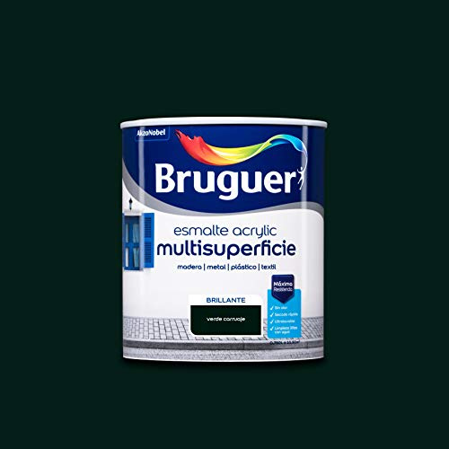 Bruguer Acrylic Multisuperficie Esmalte al agua Brillante Verde Carruajes 750 ml