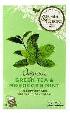 Heath & Heather Organic Green Tea & Moroccan Mint 20 Bag