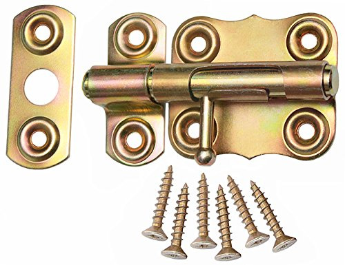 Bolzenriegel Türriegel Schlossriegel Möbelriegel Schubriegel 50 mm Gelb Verzinkt