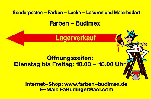 20 Farben-Budimex Hochwertige Schaumwalze Weiß 6 cm für alle Lacke und Lasurnen