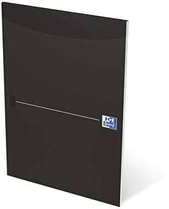 Oxford Briefblock A4 kariert, 50 Blatt, schwarz, 10 Stück