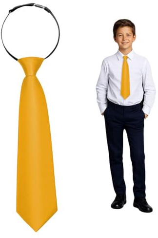 Soul-Cats Jungen Krawatte 34 cm vorgebunden Seiden Look Hochzeit Kommunion Jugendweihe