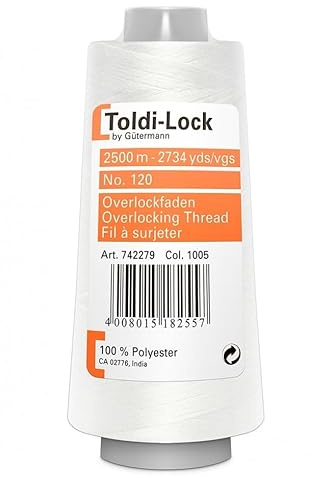 Gutermann Toldi Lock Overlocking Sewing Thread 2500m 1005 - Each