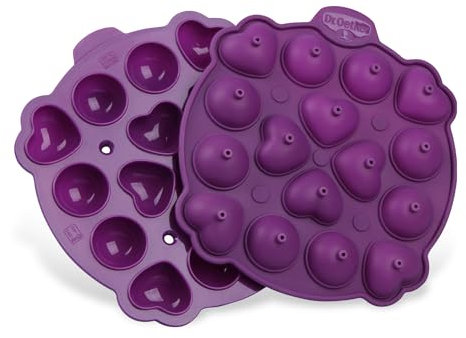 Dr. Oetker 1262 Flexxibel Love Moule à Cake-Pops 16 Coupes Silicone Violet 20 x 21 x 6 cm