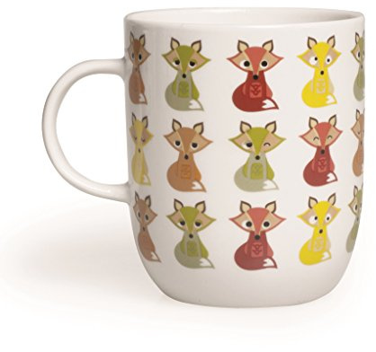 Excelsa - Taza de diseño de Animales, 400 ml, Porcelana, Blanco