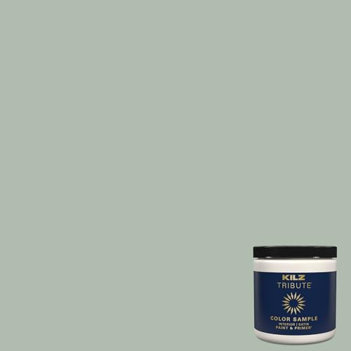 KILZ TRIBUTE Paint & Primer, Interior, Color Sample, Statue Green, 8 Ounces