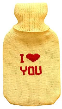 Wärmflasche, 100% Merinowolle, gestrickt, Gummi, Hotty