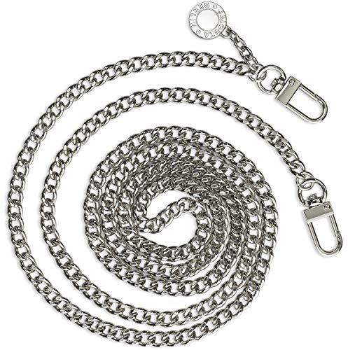 Jalouza Handykette Silber – 120 cm Metallkette für Handyhülle, Crossbody Handy Lanyard, Schlüsselband und Taschenkette (Kette Athena in Silber)