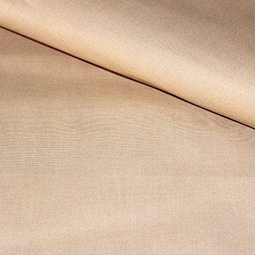 Pingianer 100% Baumwolle Uni Einfarbig Baumwollstoff Kinderstoff Meterware Handwerken Nähen Stoff (Hellbraun, 100x160cm (9,99/m))