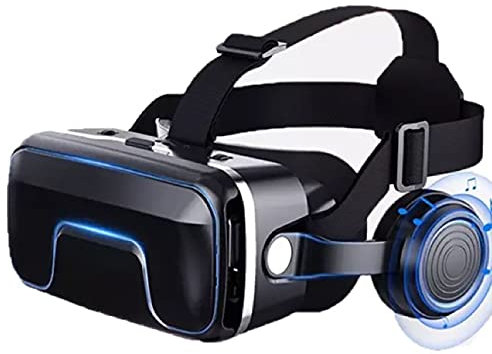 CYLZRCl Cuffie VR Realtà Virtuale, Occhiali 3D VR Nuovi Occhiali 3D Film Occhiali Realtà Virtuale Teatro Panoramico 360 Gradi Telefono Compatibile 4.7-6.0 (Color : 3)
