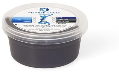 Fitness Knete DELUXE | 85 g | Stärke: dunkelgrau = sehr fest