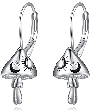 POPLYKE Pilz Ohrringe Sterling Silber Schmuck für Frauen Geschenke