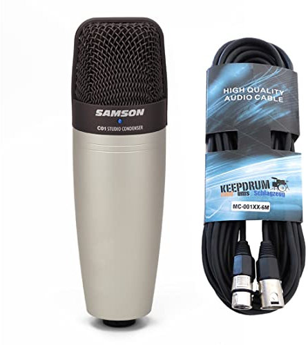Samson C-01 Studio - Microfono a condensatore + cavo keepdrum XLR
