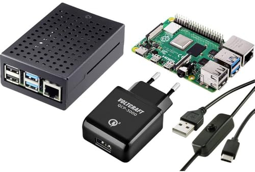 Renkforce Pure Set V1.2 Raspberry Pi® 4 B 1 GB 4 x 1.5 GHz inkl. Netzteil, inkl. Gehäuse