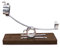 Support à jambon avec tête pivotante 3 oeillets - Base en bois - Quincaillerie en métal