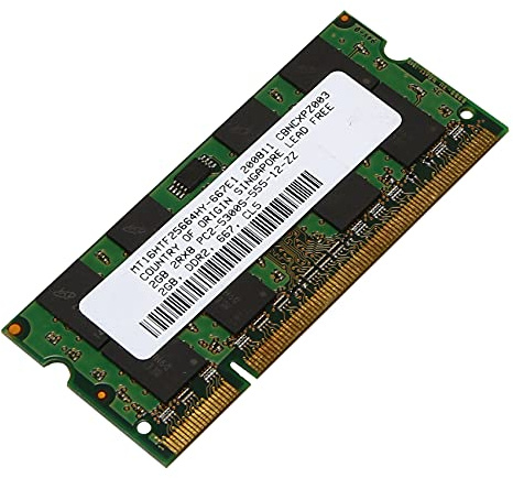 CRAKES Memoria RAM DDR2 de 2 GB, 667 MHz, PC2 5300, 1,8 V, 200 , SODIMM para portátil AMD