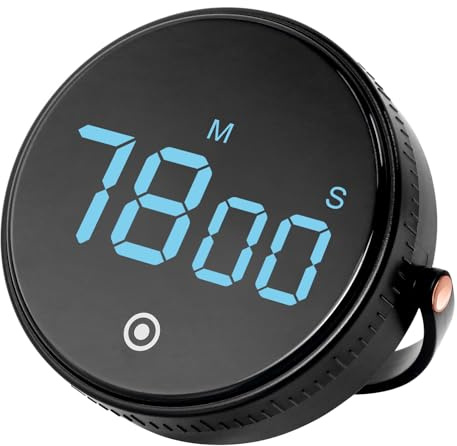 AiQInu Eieruhr Digital, Timer Küche, Küchentimer Magnetisch, Timer Digital, Küchenwecker, Kurzzeitmesser Digital, Countdown Timer Großes LED-Display, 3-stufige Lautstärke