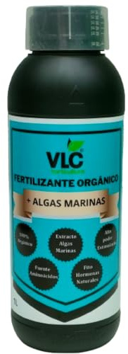 Fertilizante Líquido Universal con Extracto de Algas Marinas 1L - Ideal para Todo Tipo de Plantas, Interior y Exterior - NPK (6-3-10), Manitol y Ácido Algínico para Crecimiento y Floración Saludable