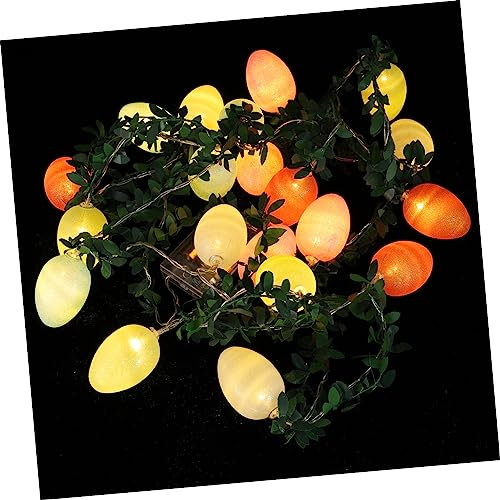 Garneck 20 Saiten Lichterketten zu Ostern Osterlichterstrang Osterbaumlichter Dekor eier Osterparty Licht Ostern führte hängend draussen schmücken Baum Lichter Laternenpfahl Lampenperlen