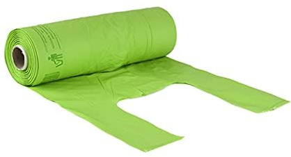 VIRSUS 1 Rotolo Shopper a Strappo da 1kg Colore Verde Shopper biodegradabili compostabili Sacchetti per Organico Raccolta differenziata (27+14x51)