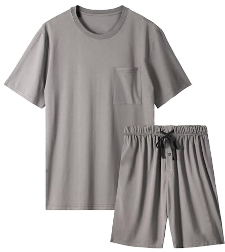 BAMBOO COOL Mens Pajama Set Lightweight Sleepwear Pjs