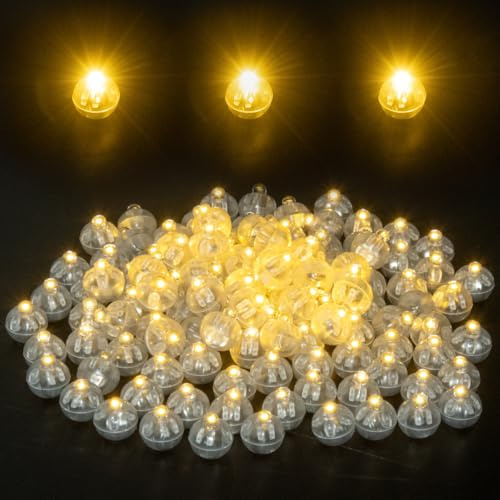 DODUOS 120 LED-Ballonglampor - Varmvit, Runda, Blinkande Festljus för Födelsedag, Bröllop, Halloween, Juldekoration