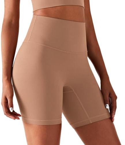 JTSONN Pantaloncini Palestra Donna Senza Cuciture Ciclisti Fitness Shorts Pantaloncini Sportivi Vita Alta Yoga Pantaloni Leggins Corti Donna Hotpants