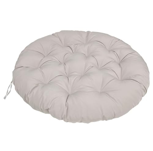 LIVEDOLLS Papasansessel Kissen, Polster Für Papasansessel,Radar Stuhl Pad, Rundes Dicke Stuhlkissen Bequem Weich Sitzkissen Hängesessel Für Indoor Outdoor Garten Stuhlauflage(Light gray,110x110cm)