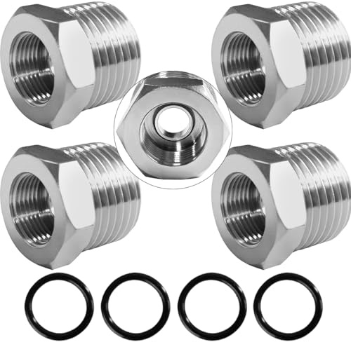 Beduan Brass Water Line Adapter 3/8 Female to 1/2 MPT W/Flat inside 4PCS