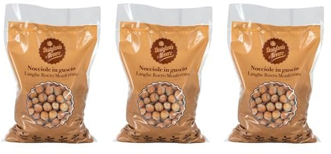 Destefanis & Novero | Nocciole in Guscio varietà TGT, Frutta Secca, Ricche di Fosforo e Potassio, Perfette da Sole e per Arricchire Dolci e Gelati, 3 x 750gr